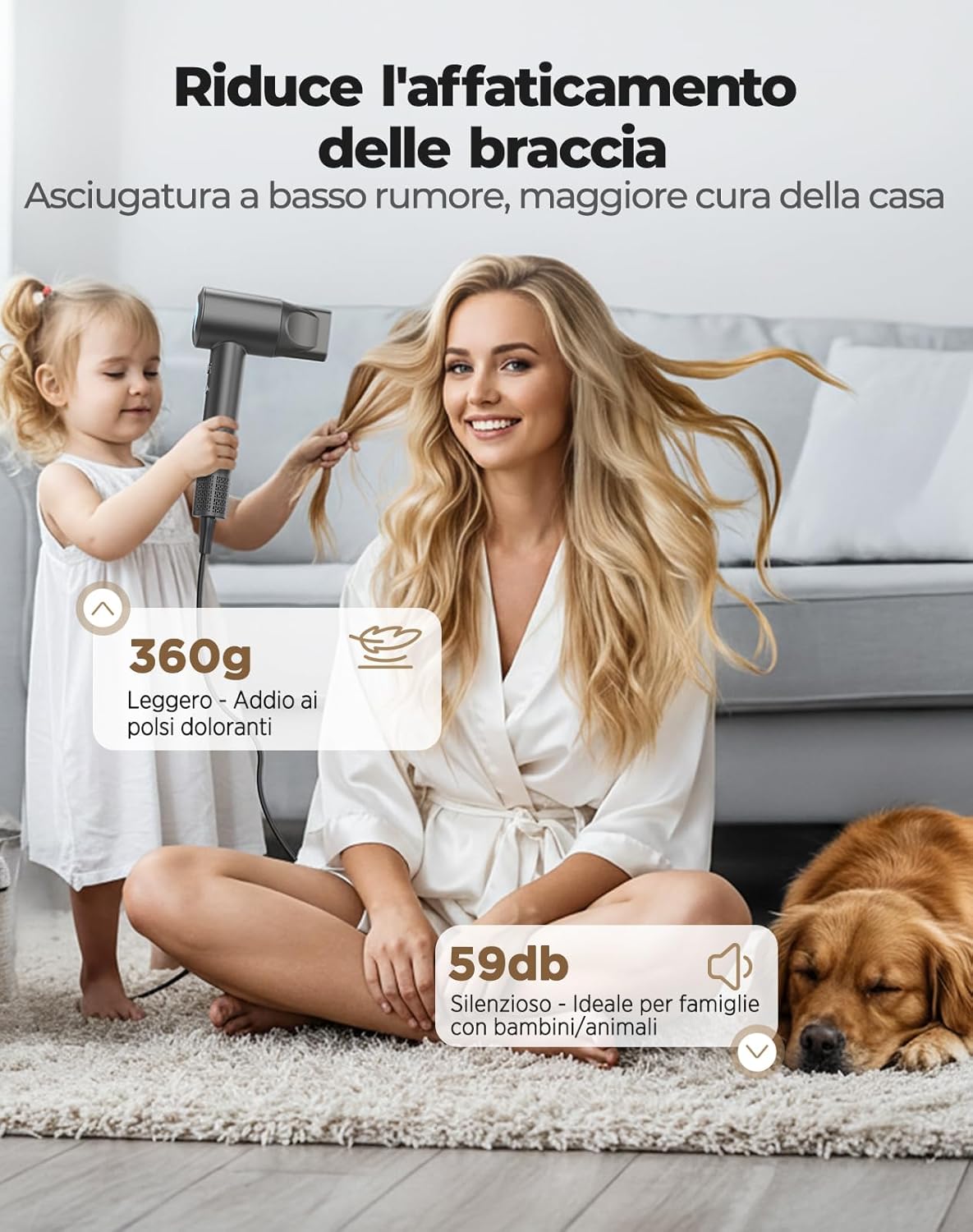 Haokoo Asciugacapelli Professionale Ionico