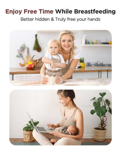 Haokoo Electric Breast Pump Wearable - Discreet Hands Free Breast Pump Portable for Mom